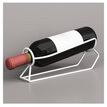 Imagem de zxb-shop Rack de vinho de bancada, prateleira de armazenamento de vinho para armário pode conter 1 garrafa, 1 garrafa, bancada de aço inoxidável, suporte de armazenamento de vinho tinto, suporte de