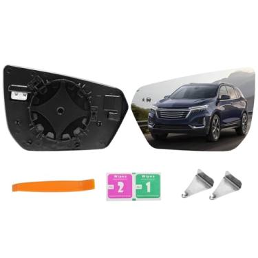 Imagem de Moonlinks Substituição de vidro espelho de detecção de ponto cego do lado esquerdo do motorista aquecido com Chevrolet Equinox 2018-2024/GMC Terrain 2018-2024 Substituir para 23406428 W/O Auto Dimmig
