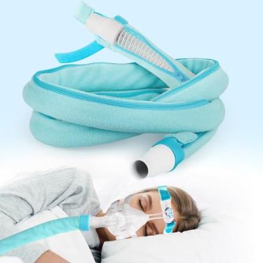 Imagem de IKSTAR Capa De Mangueira Cpap 6 Pés [Atualização] - Envoltório Isolante Com Zíper Completo Evita Vazamentos Tubo Compatível Todos Os Tubos Tecido Macio Qualidade 100% Seguro Para A Pele, Sem Mais Co