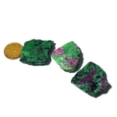 Imagem de Rubi Bruto na Zoisita Natural - Pedra Preciosa 15g 2 a 4cm Classe B - 