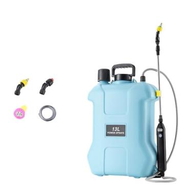 Imagem de Baoblaze Pulverizador elétrico de mochila, pulverizador automático de jardinagem, reto e nebulizador, 13l Azul