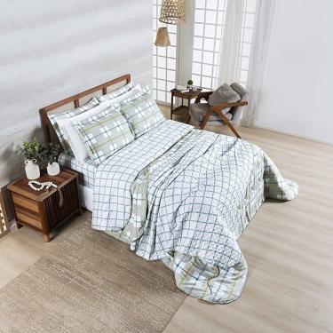 Imagem de Cobre Leito + Jogo De Cama Afeto 400 Fios Queen 07 Peças 100% Poliéster - York