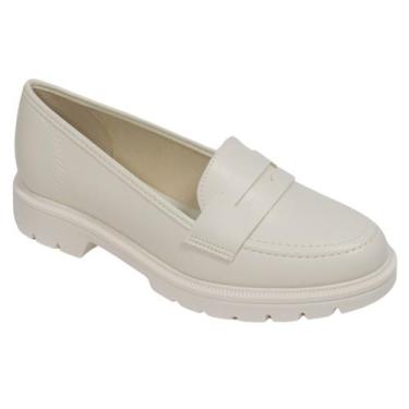 Imagem de Mocassim Beira Rio Sapato Feminino Tratorado Conforto 4283, Branco, 38