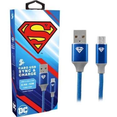 Imagem de Cabo Usb-A Para Micro Usb Superman 1,5M 5+