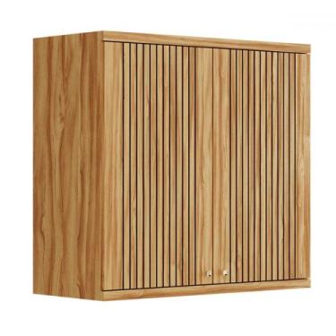 Imagem de Armário Aéreo de Cozinha 80 Cm Sauvignon 2 Portas 1 Prateleira 100% Md