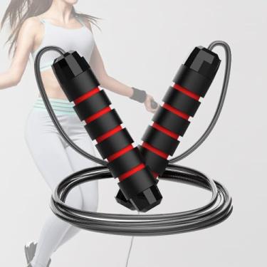 Imagem de Corda de pular, cordas de pular para fitness, corda de pular para homens e mulheres, corda de pular com rolamentos de esferas, cordas de salto ajustáveis, corda de salto de velocidade rápida sem