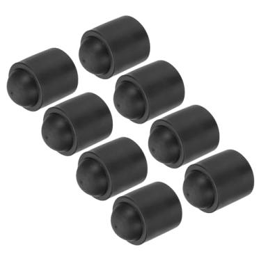 Imagem de Capa protetora para taco de sinuca, 8 peças de borracha para tacos de piscina, protetores de extremidade de taco de bilhar, capa de proteção para vara de sinuca para bilhar, preta