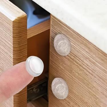 Imagem de Pontos autoadesivos de borracha transparente para pés minúsculos solavancos anticolisão antiderrapante absorção de choque e absorção de som para móveis eletrônicos 200 peças (branco, 10 * 2)