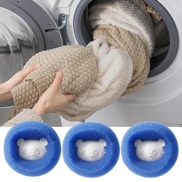Imagem de 3 bolas reutilizáveis para secadora de roupas para remoção de pelos e fiapos – acessórios de secadora antirrugas e ecológicos
