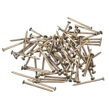 Imagem de 160 peças de pregos pequenos 1,2 mm x 20 mm (DXL) pregos pequenos de latão pregos pequenos para caixas decorativas de madeira DIY acessórios domésticos, tom bronze