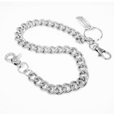 Imagem de Corrente de bolso de metal resistente, conector para calças e chaves em estilo punk