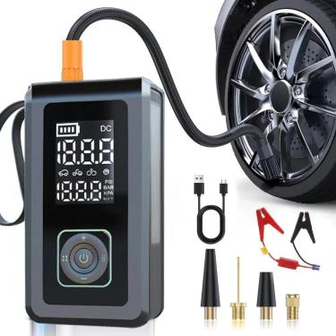 Imagem de Calibrador Compressor Pneu Bomba De Ar E Auxiliar De Par Pre