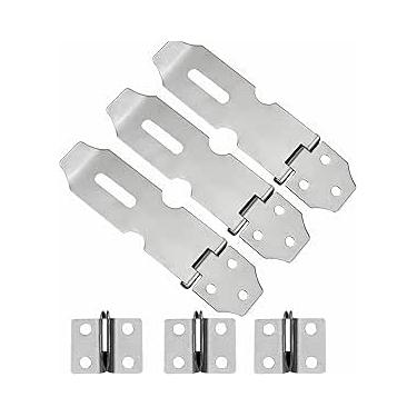 Imagem de 3 peças de cadeado de aço inoxidável de 6,5 cm, para armário de janela de porta ou caixa de gaiola para animais de estimação