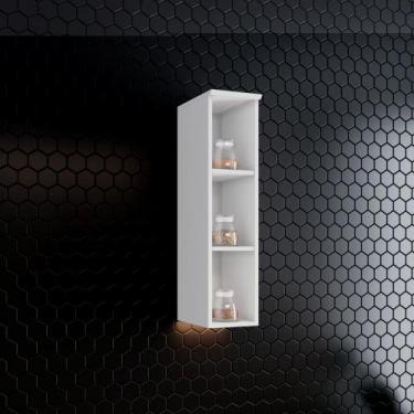 Imagem de Armário Aéreo Nicho De Cozinha 20 Cm Amy Casa 812, Branco HP