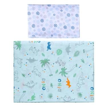 Imagem de Enxoval do Bebê Jogo de Lençol com Fronha Suave e Delicado, Loja Era Uma Vez (Dino)