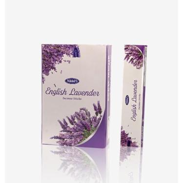 Imagem de Kit 3 Incensos Nikhil English Lavender, Aroma Suave e Tranquilizante