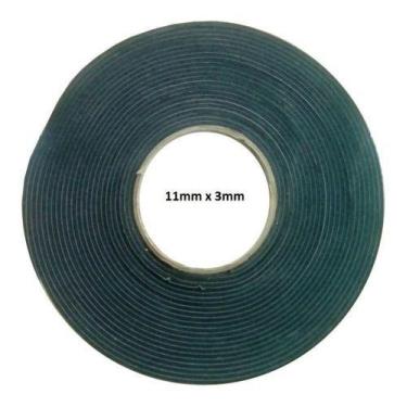 Imagem de Borracha Colante Fita Adesiva Espuma 11mm X 3mm - 10mts - Unespuma