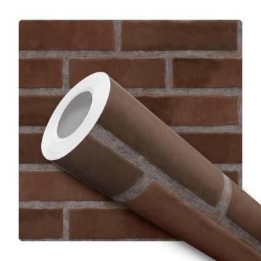 Imagem de Papel De Parede Auto Adesivo Tijolinho De Barro Realista Efeito 3d Dec