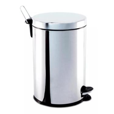 Imagem de Lixeira Pedal com Tampa Inox e Balde Interno Removivel De Plástico Par