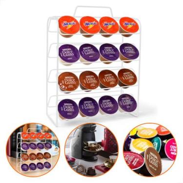 Imagem de Suporte Porta Capsulas Cafe Dolce Gusto 32 Cápsulas Branco - MAGALU