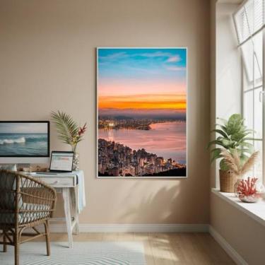Imagem de Quadro Decorativo Cidade Litoral-70X50Cm - Quadros On-Line