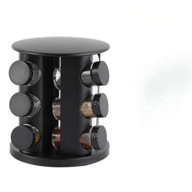 Imagem de Porta Condimentos Giratorio，Porta Temperos， Porta Condimentos Giratório Tempero com 12 potes de Vidro 90G(12 Potes)