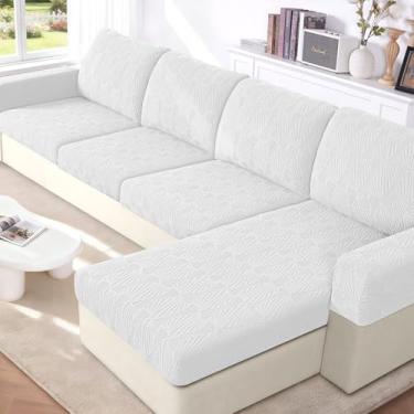 Imagem de VANSOFY Capas de almofada de sofá para sofá seccional, capas de almofada de sofá de jacquard elástico, protetor de móveis lavável individual para animais de estimação (1 peça de assento ou capa