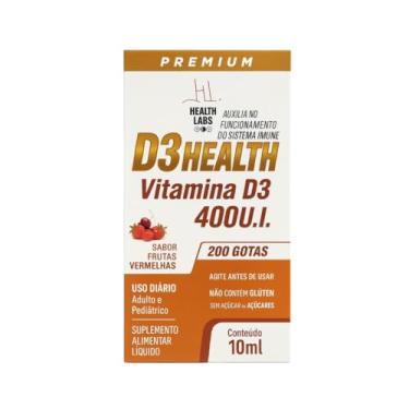 Imagem de Vitamina D3 400 UI Em Gotas Suplemento Sabor Frutas Vermelhas -10 Ml
