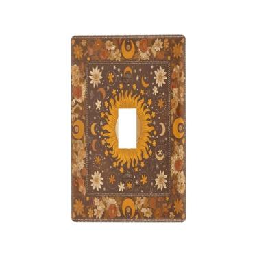 Imagem de Blueangle Capa de placa de parede para interruptor de luz de interruptor de luz solar vintage capa decorativa para tomada de parede, tamanho 1 - gangue 4,53 x 2,76 polegadas (31)