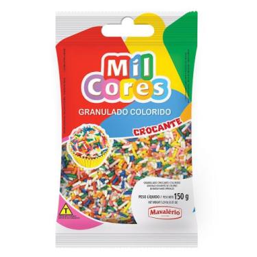 Imagem de Confeito Granulado Colorido Crocante Mil Cores 150g - Mavalério