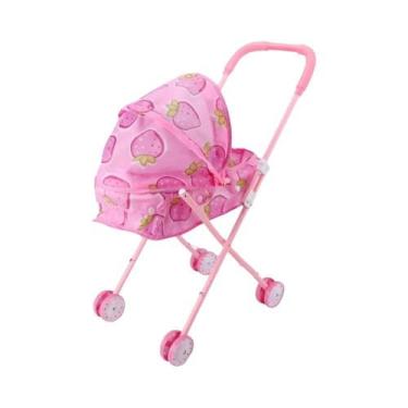Imagem de Carrinho De Boneca Para Crianças, Brinquedo De Brincar Para Meninas E 
