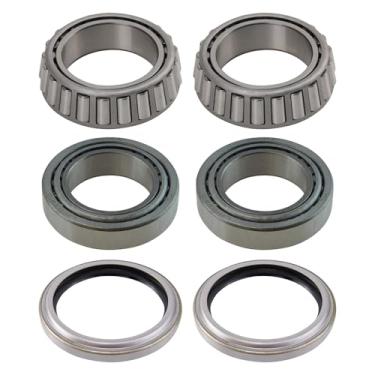 Imagem de TRQ Kit de rolamento e vedação de roda 6 peças compatível com Toyota 4Runner 86-95 Pickup 1985 Pickup 1985 (de 9-01-85 Data de produção) 93-97 T100 serve apenas para modelos 4WD