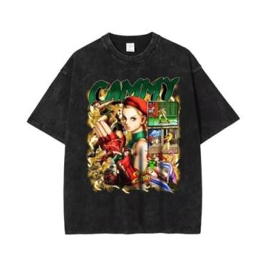 Imagem de Camiseta Oversized De Algodão Vintage Street Fighter Ken Ryu Guile Hip