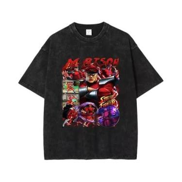 Imagem de Camiseta Oversized De Algodão Vintage Street Fighter Ken Ryu Guile Hip