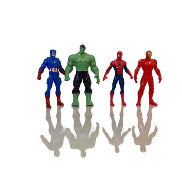 Imagem de Bonecos Mini Heróis Marvel 10cm  Conjunto com 4 Personagens Vingadores