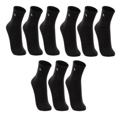Imagem de Lupo Meia 3248 Kit 9 Pares Algodão Cano Médio, Preto, 41-44