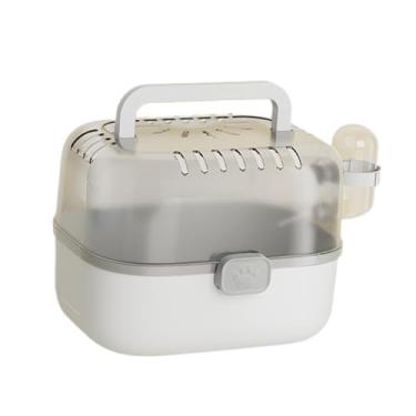 Imagem de IEUDNS Gaiola para Hamster, Gaiola para Pequenos Animais, Habitat para Hamster, Estojo de Transporte para Ratos, Gerbos e Planadores de açúcar, Cinza