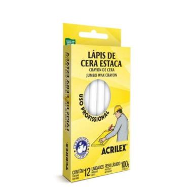 Imagem de Giz de cera estaca cx/12 - Acrilex, Branco