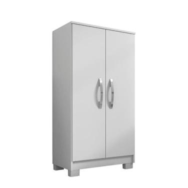 Imagem de Armário Nice Multiuso 2 Portas Para Lavanderia Branco Tx - EdeCasaMove