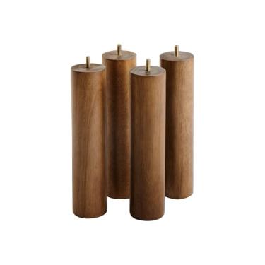 Imagem de MUJI 84410536 Pernas de madeira 10,2 polegadas (26 cm), marrom (M8), conjunto de 4