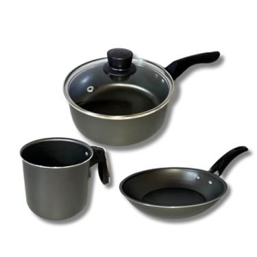 Imagem de Jogo De Panela 16 Frigideira 16 E Caneco 12 Marcolar Antiaderente