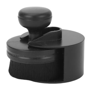 Imagem de Brrnoo Pincel para pó de Unhas, Pincel Profissional de Fibra Sintética Macia e Fofa para Limpeza de pó de Arte Em Unhas e Aplicação de Maquiagem, Com Cabeça Plana Grande para Salão de (Preta)