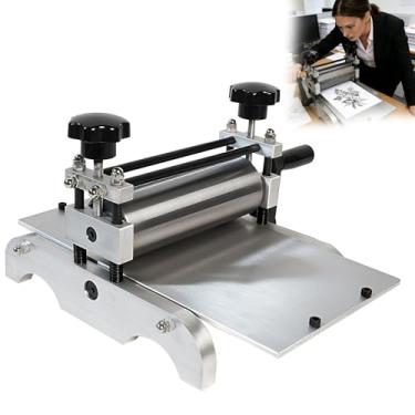 Imagem de Prensa de gravura manual de alta precisão, máquina de impressão com rolo de metal de 31 * 17 cm para detalhes nítidos e impressão em lote, máquina de gravura de mesa com pressão ajustável para arti