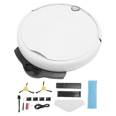 Imagem de Hilitand Combinação de Aspirador e Esfregão de robô, Sucção Forte 2800Pa, Aspiração Automática Com Esfregão 3 Em 1 Com Controle Remoto APP USB Recarregável, para Limpeza de Pisos