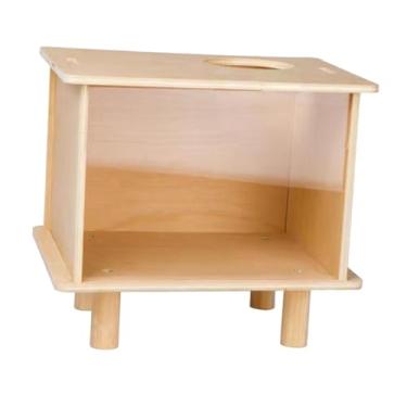 Imagem de Generic Caixa de escavação para hamster, esconderijo, brinquedo de madeira fácil de limpar, banheira de areia para hamster, recipiente para escavação ideal, Pequeno