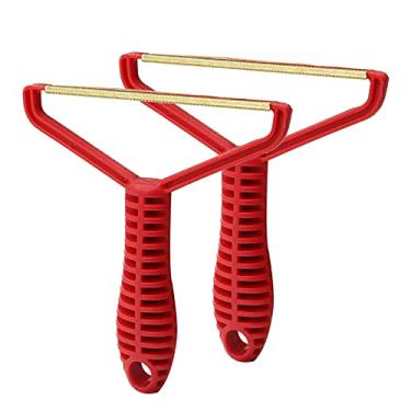 Imagem de Raspador Manual de Pelúcias Roupas Removedor Portátil e Cabelos Pet com Lâmina Latão Ferramenta Eficaz para Remoção Bola Cabelo Detritos Cabo Ergonômi