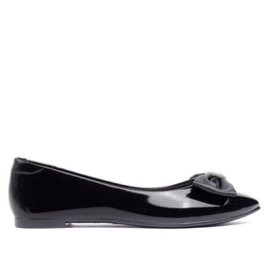 Imagem de Sapatilha Feminina Moleca Verniz Com Laço Preto - 39