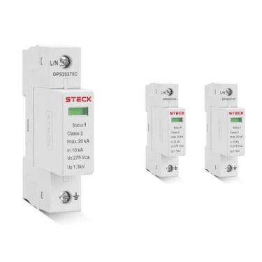 Imagem de 3 Protetor De Surto Com Cartucho 20Ka Steck 275V DPS20275C