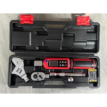 Imagem de SUERCUP Chave de torque digital ajustável 0,66 a 44,29 pés.Lb/0,9-60N.m, chave de torque HVAC de extremidade aberta de 9 x 12 mm com cabeça de catraca de 3/8 e mandíbula de 35 mm, vibração, campainha