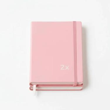 Imagem de Caderno Sem Pauta Grande A5 14x21 80 Folhas Caderneta de Anotações Capa Emborrachada (2 rosa sem pauta)